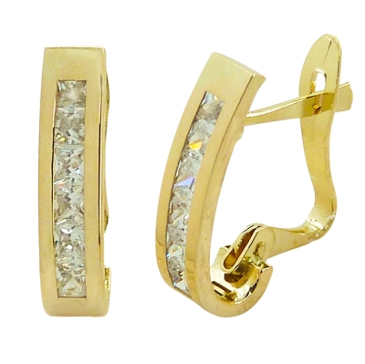 PENDIENTES MEDIO ARO 14x3.5 , CIRCONITA CATALAN - RG5371