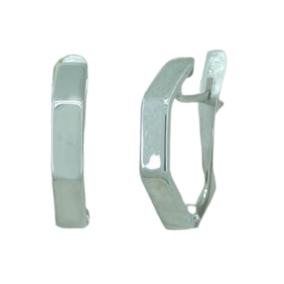 PENDIENTES ORO BLANCO Y CIERRE CATALAN.14x2MM - RG4201B