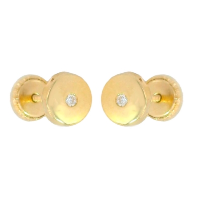 PENDIENTES REDONDOS BRILLANTES DE 1'3MM. - RG2517