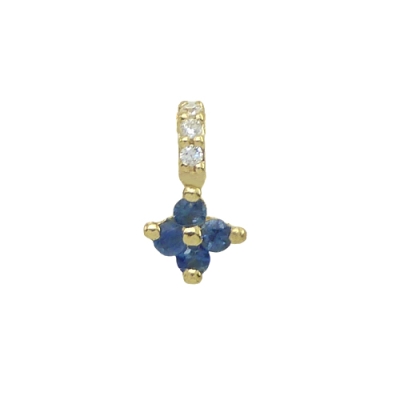 COLGANTE CUAJO NANO ZAFIROS DE  1.5MM Y BRILLANTES 1MM H-SI 0.02CT TW - RGB4166/CZ