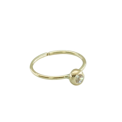 PIERCING OREJA O SEPTUM NARIZ.ARO9x0'5MM.CHATON 2'5MM. - RG1093