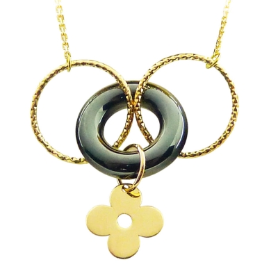 COLGANTE CUATREBOL Y CERÁMICA CADENA 45CM - RG5344