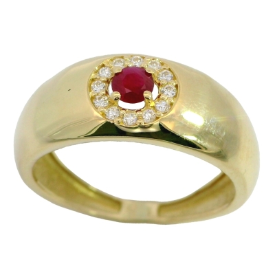 SORTIJA RUBI REDONDO DE 3MM - RG5965/SR