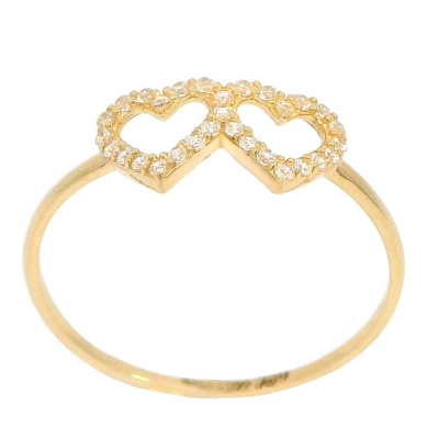 SORTIJA 2  CORAZONES DE CIRCONITAS. - RG5868