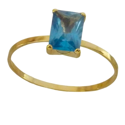 SORTIJA BAGUETTE 7x5MM COLOR  AGUAMARINA - RG5070/SA