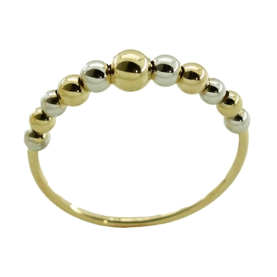 SORTIJA BOLAS BICOLOR. - RG5759