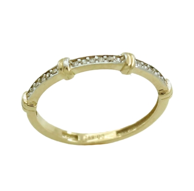 SORTIJA BICOLOR CON CIRCONITAS - RG5751