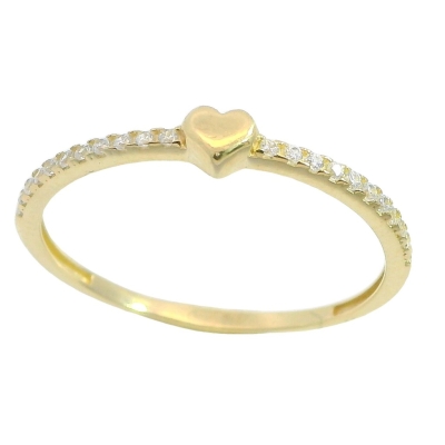 SORTIJA CORAZON Y CIRCONITAS. - RG4182