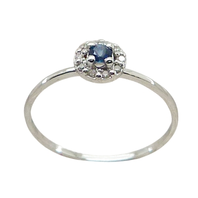 SORTIJA CUAJO,ZAFIRO 2.5MM 10 BRILLANTES 1MM H-SI 0.07 CT - RGB4157/SZ