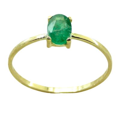SORTIJA ESMERALDA OVAL DE 6x4MM 0.53 CT - RG5440/SE