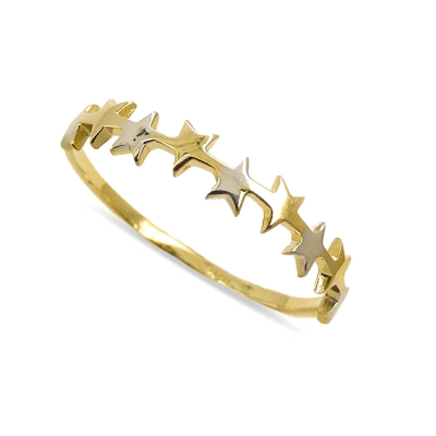 SORTIJA ESTRELLAS BICOLOR - RG4737