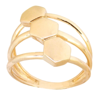 SORTIJA TRES HEXAGONOS.17MM ANCHO. - RG5640