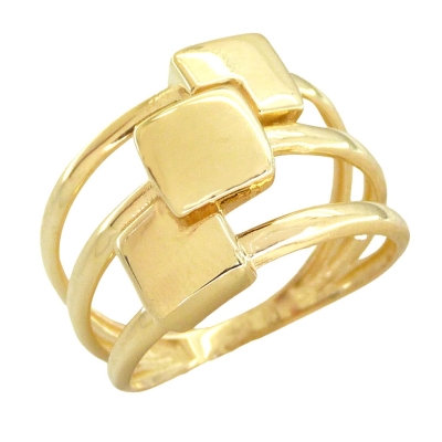 SORTIJA TRES CUADRADOS.ANCHO 15MM. - RG5643