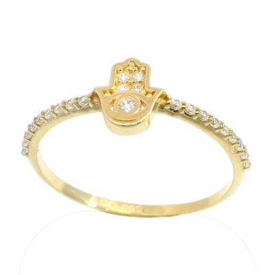 SORTIJA MANO DE FATIMA CON CIRCONITAS. - RG5153