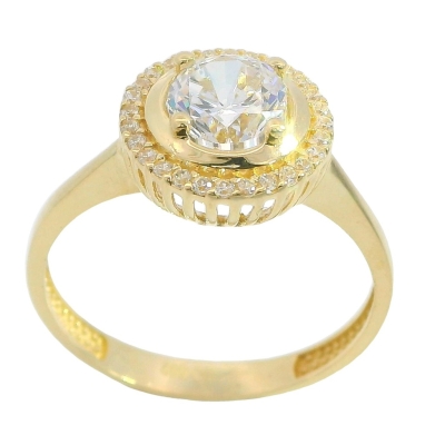 SORTIJA ORLA CUAJO CON PIEDRA CENTRAL - RG5893