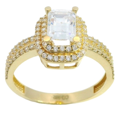 SORTIJA ORLAS CON PIEDRA CENTRAL RECTANGULAR - RG5891