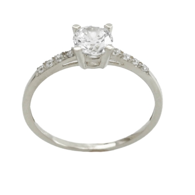 SORTIJA ORO BLANCO CON CIRCONITA DE 5MM. - RG5747B