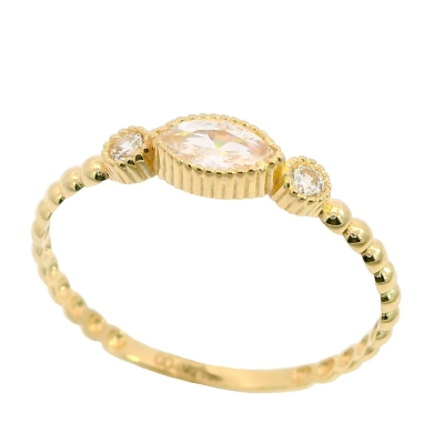 SORTIJA PIEDRA OVAL Y CHATONES. - RG5866