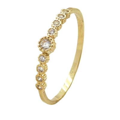 SORTIJA CON CIRCONITAS REDONDAS. - RG5500