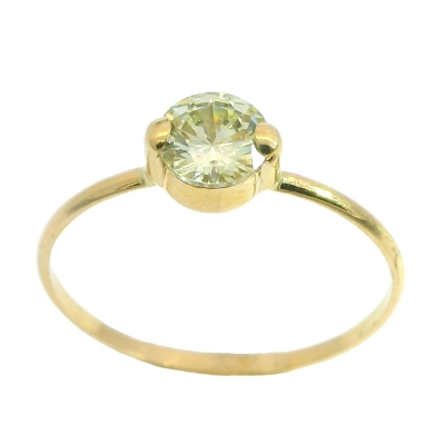 SORTIJA PIEDRA COLOR CITRINO REDONDO 5MM - RG5045/SCT