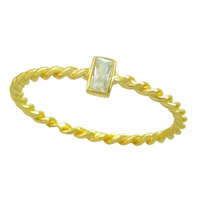 SORTIJA PIEDRA RECTANGULAR DE 4X2 Y CUERPO TRENZADO. - RG5220