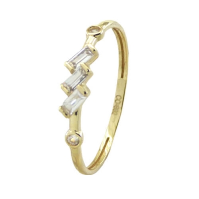 SORTIJA CIRCONITAS REDONDAS Y BAGUETTES. - RG5520