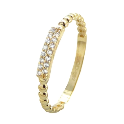 SORTIJA CON RECTANGULO DE CIRCONITAS.2MM DE GROSOR. - RG5565