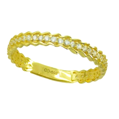 SORTIJA ESPIGAS CON CIRCONITAS. - RG5157