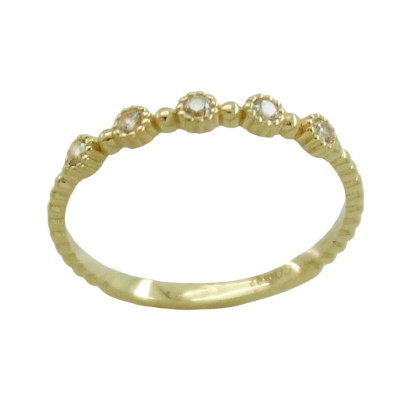 SORTIJA CON CINCO CIRCONITAS.CABEZA 2'5MM. - RG5769