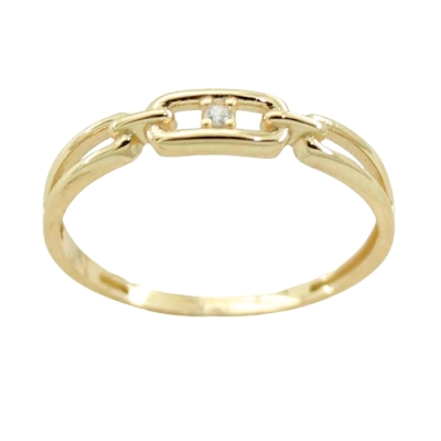 SORTIJA CADENA Y CIRCONITA. - RG5818