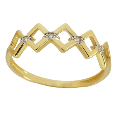 SORTIJA ROMBOS Y CIRCONITAS. - RG5339