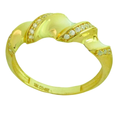 SORTIJA TRENZADA CON CIRCONITAS. - RG5196