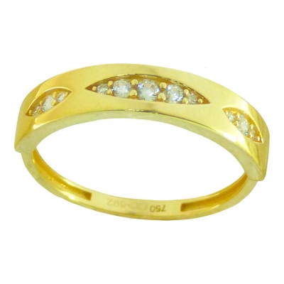 SORTIJA TRES OVALES CON CIRCONITAS. - RG5210