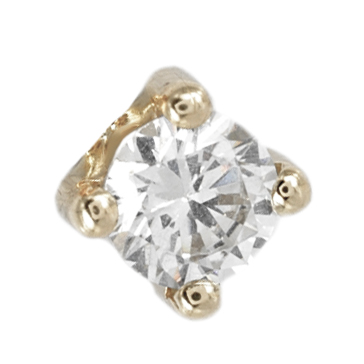 COLGANTE GARRA PIEDRA 5MM SIN REASA.ORO BLANCO - RG2363/GB