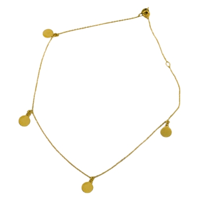 TOBILLERA DISCOS 6MM LISOS 25CM - RG4599T