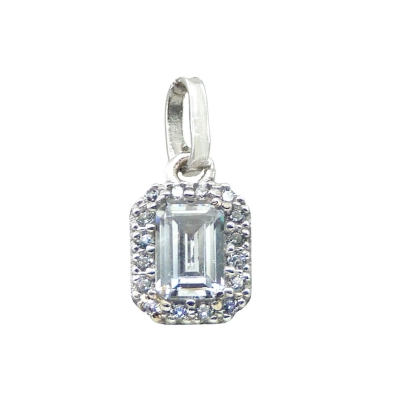 COLGANTE ORO BLANCO CON CIRCONITAS.11x7MM. - RG5542