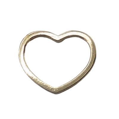 COLGANTE ORO BLANCO CORAZÓN PLANO 12MM - RG3955B