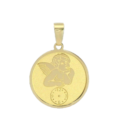 COLGANTE REDONDO ANGELITO BURLON CON  RELOJ 14 MM - RG5953