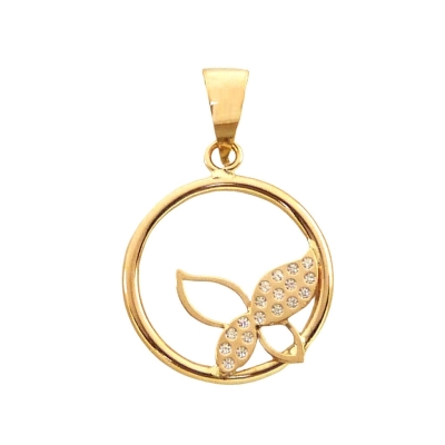 COLGANTE REDONDO FLOR  13MM - RG5602