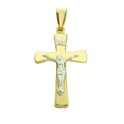 CRUZ CON CRISTO BICOLOR 28x17MM - RG4302