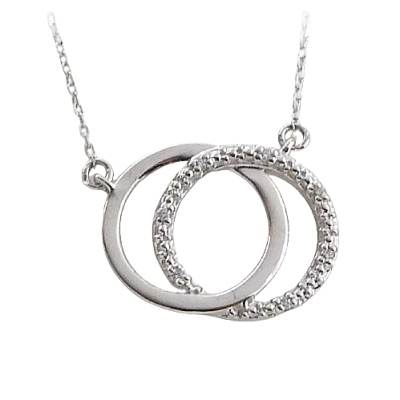 GARGANTILLA DOBLE CÍRCULO 12MM 12 BRILLANTES DE 0.01 H-SI - RGB4153/0.01