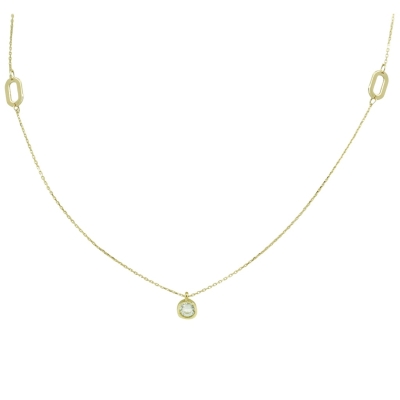 GARGANTILLA OVALOS Y CIRCONITAS. - RG5704