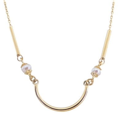 GARGANTILLA TUBOS Y PERLAS ESFÉRICAS. - RG5658