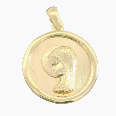 MEDALLA VIRGEN NIÑA REDONDA 16MM - RG4939