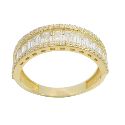 MEDIA ALIANZA BAGUET CON CIRCONITAS EN ARO - RG4534