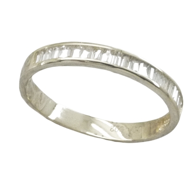 MEDIA ALIANZA ORO BLANCO CIRCONITAS CARRÉ. - RG4136B