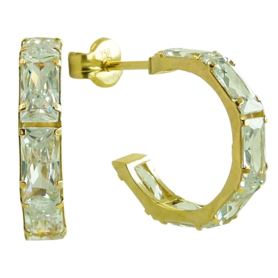 MEDIOS AROS  CIRCONITAS BAGUETTE. 13x3MM - RG4961