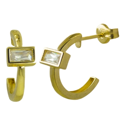 MEDIOS AROS 13MM  CIRCONITA BAGUETTE  6x4MM.PRESION - RG4985