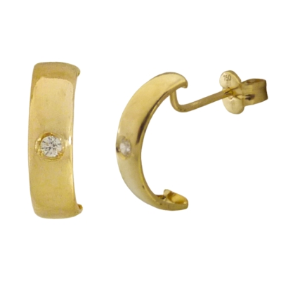 AROS DE MEDIA CAÑA CON CIRCONITA. - RG4996