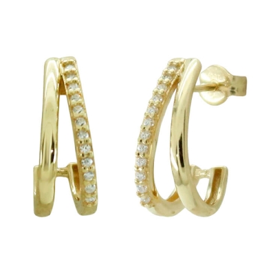 MEDIOS AROS CON CIRCONITAS.15x5MM.PRESION - RG5817